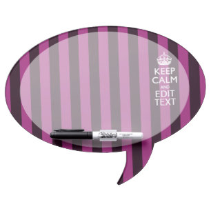 Personalized KEEP CALM and Your Text on Pink Dry Erase Board