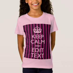 Personalized KEEP CALM and Your Text on Pink T-Shirt