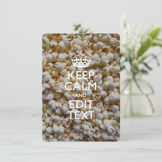 Personalized KEEP CALM AND Your Text on Popcorn (Standing Front)