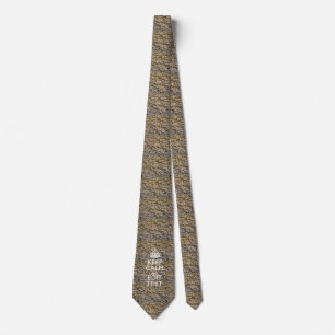 Personalized KEEP CALM AND Your Text on Popcorn Tie