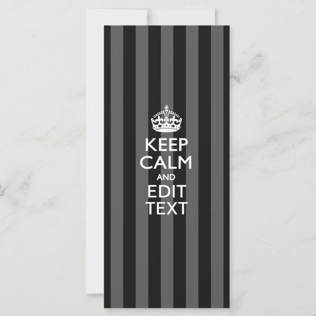 Personalized KEEP CALM AND Your Text on Stripes (Front)