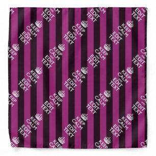 Personalized KEEP CALM AND Your Text on Stripes Bandana