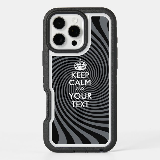 Personalized KEEP CALM AND Your Text Otterbox iPhone Case (Back)