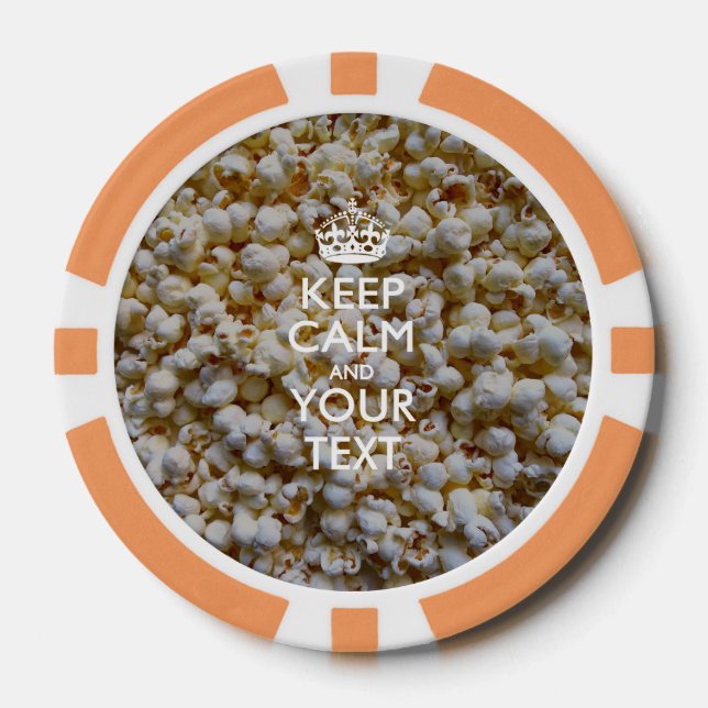 Personalized KEEP CALM AND Your Text Poker Chips (Front)