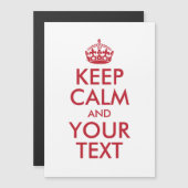Personalized KEEP CALM and YOUR TEXT - red (Front/Back)
