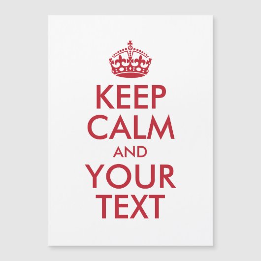 Personalized KEEP CALM and YOUR TEXT - red (Front)