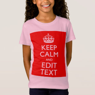 Personalized Keep Calm And Your Text Red Classic T-Shirt