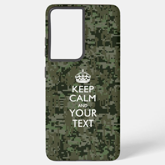 Personalized KEEP CALM AND Your Text Samsung Galaxy Case (Back)