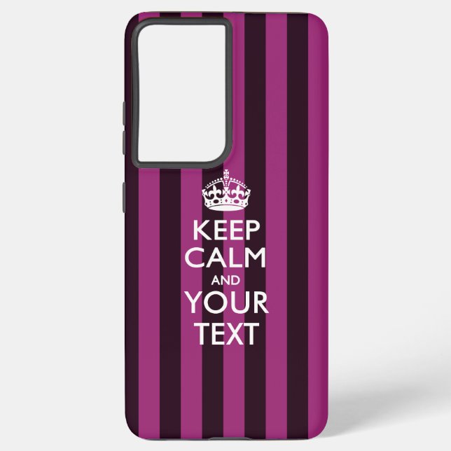 Personalized KEEP CALM AND Your Text Samsung Galaxy Case (Back)
