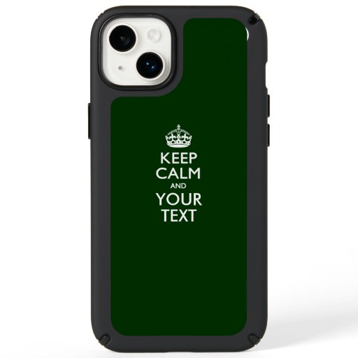 Personalized KEEP CALM AND Your Text Speck iPhone 14 Plus Case