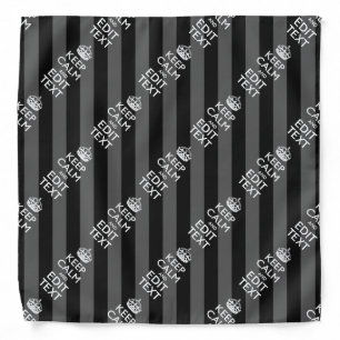 Personalized KEEP CALM AND Your Text Stripes Bandana