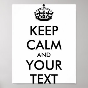 Personalized Keep Calm And Your Text T Shirt_1 Poster