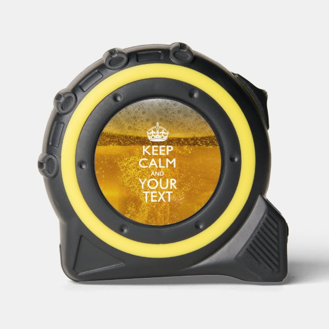 Personalized KEEP CALM AND Your Text Tape Measure (Front)