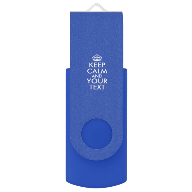 Personalized KEEP CALM and YOUR TEXT USB Flash Drive (Front Vertical)
