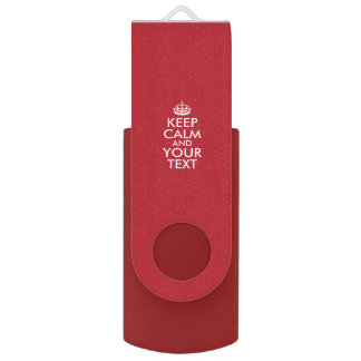 Personalized KEEP CALM and YOUR TEXT USB Flash Drive