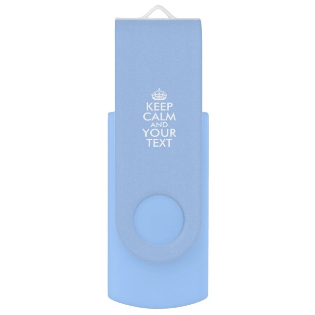 Personalized KEEP CALM and YOUR TEXT USB Flash Drive (Front Vertical)