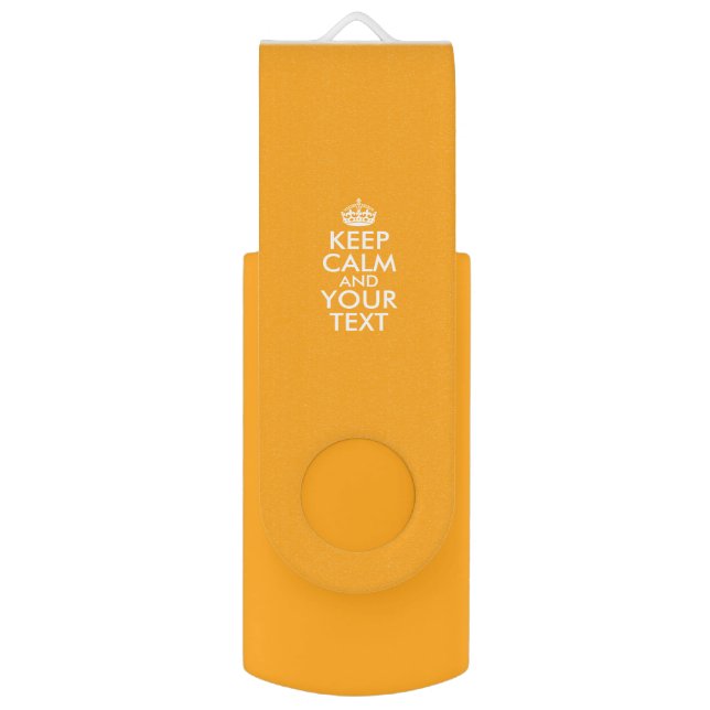 Personalized KEEP CALM and YOUR TEXT USB Flash Drive (Front Vertical)