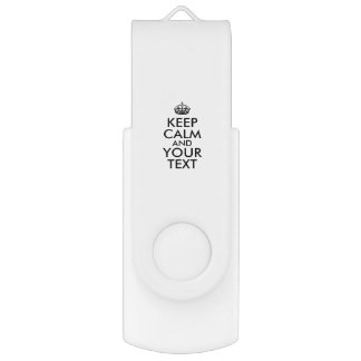 Personalized KEEP CALM and YOUR TEXT USB Flash Drive
