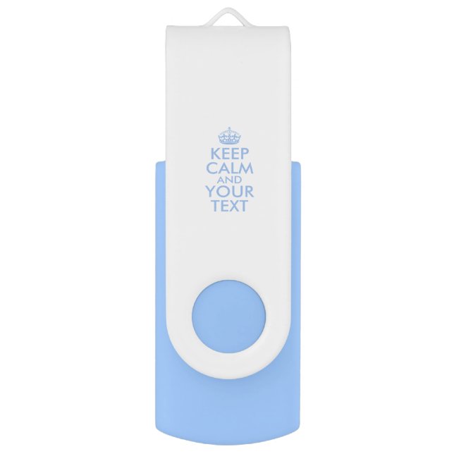 Personalized KEEP CALM and YOUR TEXT USB Flash Drive (Front Vertical)
