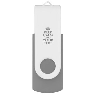 Personalized KEEP CALM and YOUR TEXT USB Flash Drive