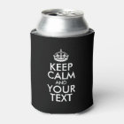 Personalized KEEP CALM and YOUR TEXT - white words