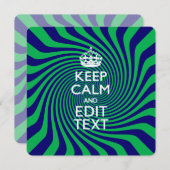 Personalized Keep Calm Blue and Green with a Twist (Front/Back)