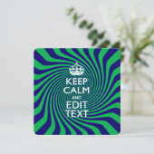 Personalized Keep Calm Blue and Green with a Twist (Standing Front)