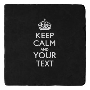 Personalized KEEP CALM Change Background Color Trivet