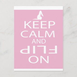Personalized Keep Calm Gymnastics Gifts Postcard