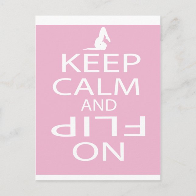 Personalized Keep Calm Gymnastics Gifts Postcard (Front)