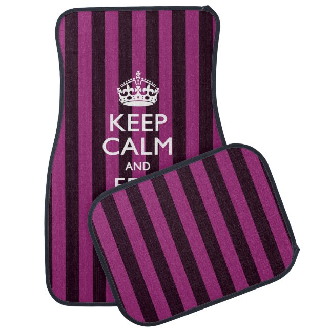 Personalized KEEP CALM Have Your Text Car Tuning Car Mat (Set)