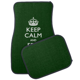 Personalized KEEP CALM Have Your Text Car Tuning Car Mat