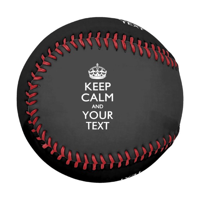 Personalized KEEP CALM with your choice of Colors Baseball (Back Right)