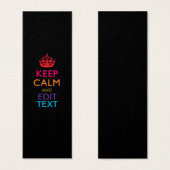 Personalized KEEP CALM Your Text Multicolored (Front & Back)