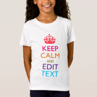 Personalized KEEP CALM Your Text Multicolored