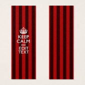 Personalized Keep Calm Your Text Red Stripes Decor (Front & Back)