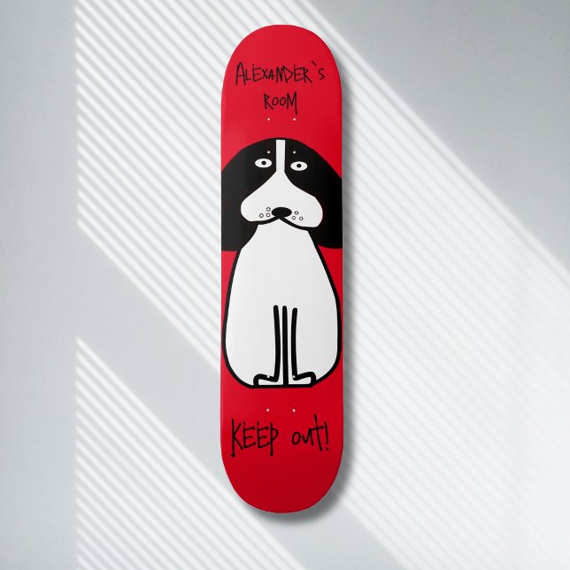 Personalized "Keep Out" Dog Room Sign Skateboard (Creator Uploaded)