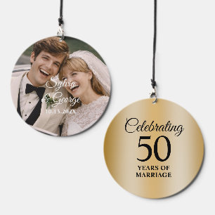 Personalized Keepsake 50th Anniversary Photo Gift Wind Chime