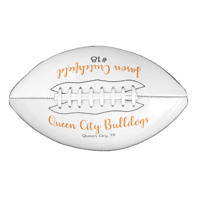 Personalized Keepsake Football (Front)