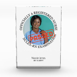 personalized keepsake for nurse grad passed nclex acrylic award