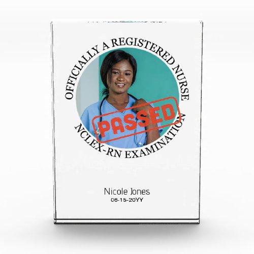 personalized keepsake for nurse grad passed nclex acrylic award