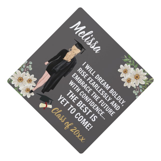 Personalized Keepsake Graduation Cap Topper (Front)