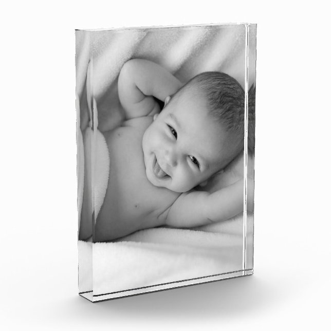 Personalized Keepsake Holiday Gift Photo Block (Left)