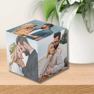 Personalized Keepsake Newlywed Couple Photo Cube