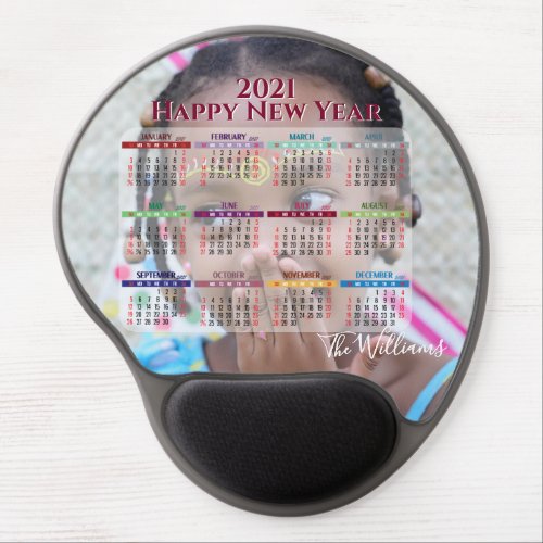 Personalized Keepsake Photo 2021Calendar Gel Mouse Pad