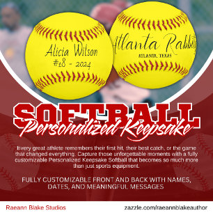 Personalized Keepsake Softball
