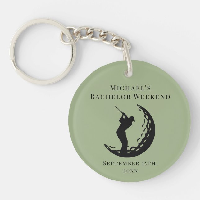 Personalized Key Chain | Bachelor Golf Weekend (Front)