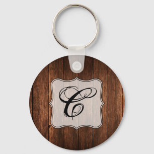 Personalized Key Chain Barn Wood Country Rustic