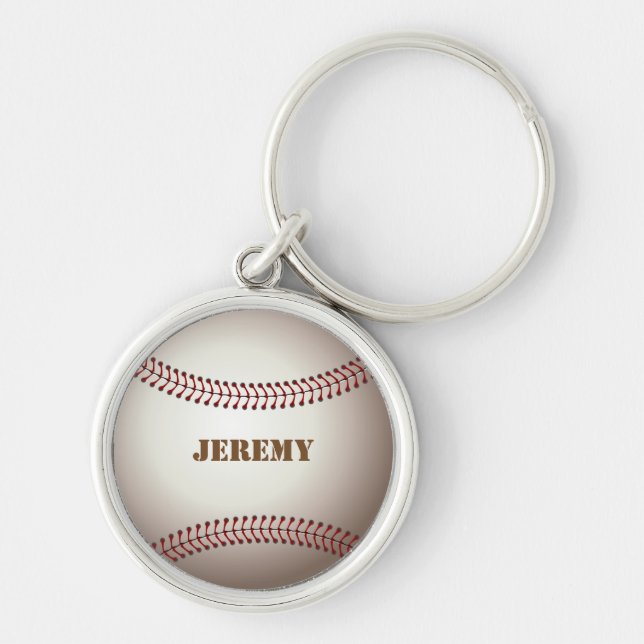 personalized keychain baseball sports custom (Front)