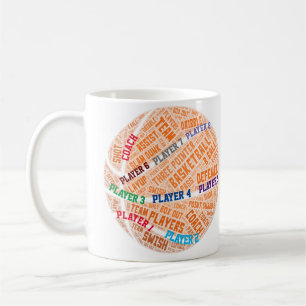Personalized Keychain- Basketball Player Gift Coffee Mug